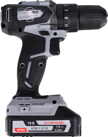Дрель-шуруповерт Интерскол ДАУ-13/18ВК аккум. патрон:быстрозажимной (кейс в комплекте) (573.1.2.70)