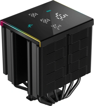 Устройство охлаждения(кулер) Deepcool AK620 Digital Pro Soc-AM5/AM4/1151/1200/2066/1700 черный 4-pin 25dB Al+Cu LCD 260W 1491gr Ret (R-AK620-BKAPMN-G)