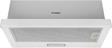 Вытяжка встраиваемая Hyundai HBH 6230 W белый управление: кулисные переключатели (1 мотор)