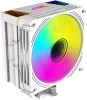 Устройство охлаждения(кулер) GMNG GG-CPC220-ARGB2 ARGB 120x120x25mm Soc-AM5/AM4/1151/1200/2066/1700 белый 4-pin 14-26dB Al+Cu LCD 220W 550gr Ret (GG-CPC220-ARGB2-WH)