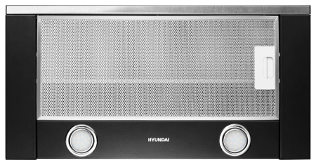 Вытяжка встраиваемая Hyundai HBH 6232 IX нержавеющая сталь/черный управление: кнопочное (1 мотор)