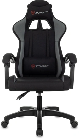 Кресло игровое Zombie Void черный/серый с подголов. крестов. пластик