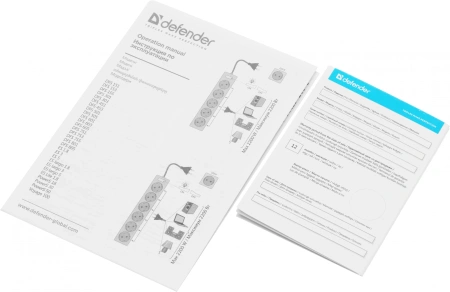 Сетевой фильтр Defender DFS 155 5м (6 розеток) черный (коробка)