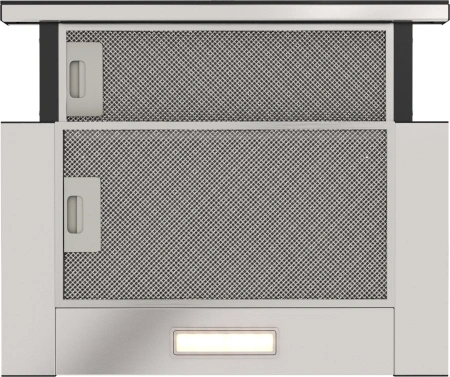 Вытяжка встраиваемая Elikor Интегра Glass 50Н-400-В2Д нержавеющая сталь/стекло черное управление: кнопочное (1 мотор)