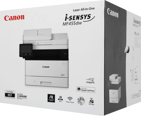 МФУ лазерный Canon i-Sensys MF455dw (5161C006) A4 Duplex WiFi белый/черный
