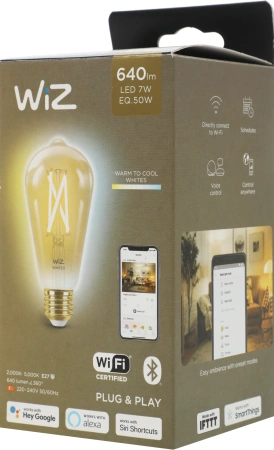 Умная лампа WiZ E27 50Вт 640lm Wi-Fi (упак.:1шт) (929003018701)