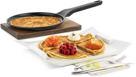 Сковорода блинная Rondell Zeita Neu RDA-1368 круглая 24см покрытие: TriTitan ручка несъемная (без крышки) черный