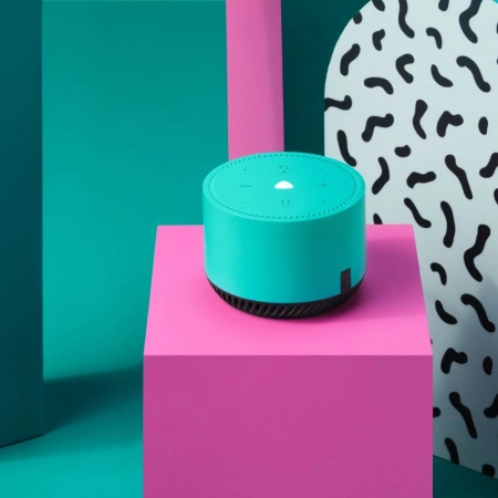 Умная колонка Yandex Станция Лайт голос.п.:Алиса бирюзовый 5W 1.0 BT 10м (YNDX-00025G)