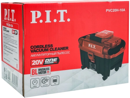 Строительный пылесос P.I.T. PVC20H-10A SOLO 200Вт (уборка: сухая/влажная) красный