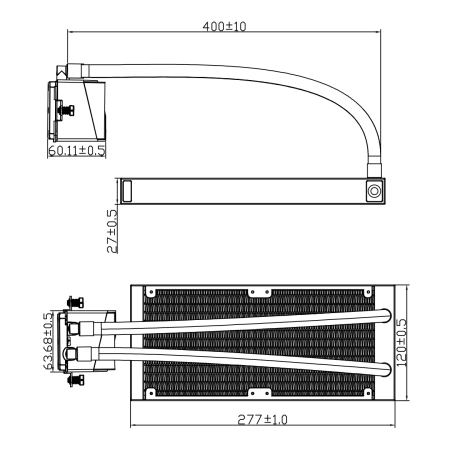 Система водяного охлаждения Thermalright Frozen Infinity 240 ARGB Soc-AM5/AM4/1200/1700/1851 белый 4-pin 28.2dB Al Ret (F-INFINITY-240-WH)