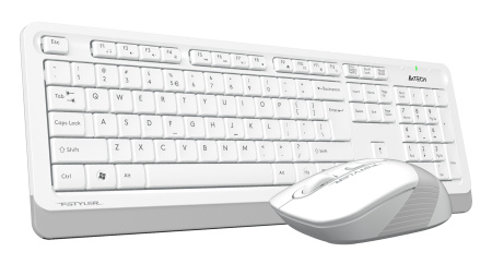 Клавиатура + мышь A4Tech Fstyler FG1010S клав:белый/серый мышь:белый/серый USB беспроводная Multimedia (FG1010S WHITE)