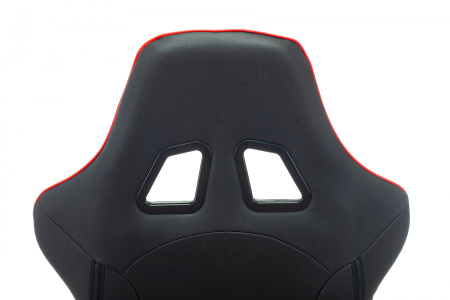 Кресло игровое Zombie Thunder 1 черный/красный ткань/эко.кожа с подголов. крестов. пластик