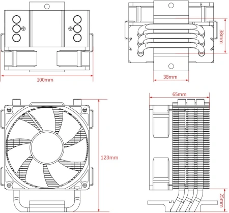 Устройство охлаждения(кулер) ID-Cooling SE-903-XT Basic Soc-AM5/AM4/1151/1200/1700 4-pin 14-26dB Al+