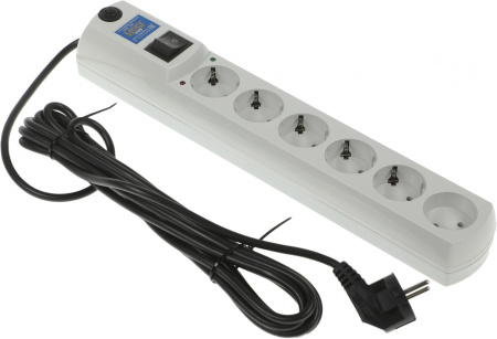 Сетевой фильтр Most HV6 5м (6 розеток) белый (коробка)