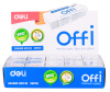 Ластик Deli EH03110 Offi 60x24x12мм ПВХ белый индивидуальная картонная упаковка