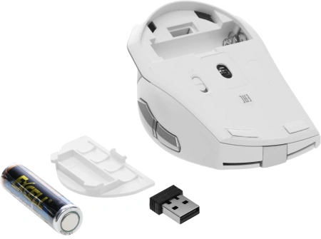 Мышь A4Tech Fstyler FG35S серебристый/белый оптическая 2000dpi silent беспров. USB 5but (FG35S USB SILVER)