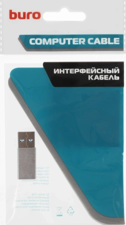 Адаптер Buro ver3.0 USB A(m) USB Type-C (f) (BU-USB3-AM-CF) серебристый