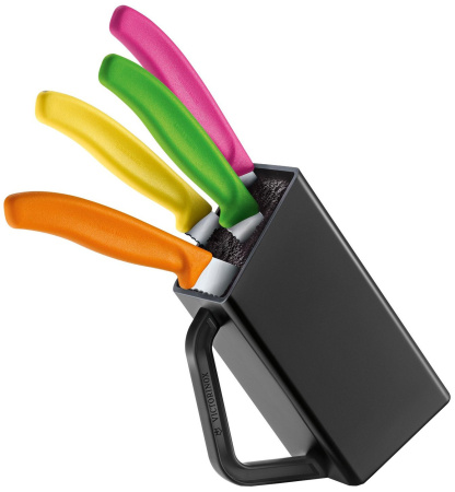 Набор ножей кухон. Victorinox Swiss Classic (6.7126.4) компл.:4шт с подставкой ассорти/черный