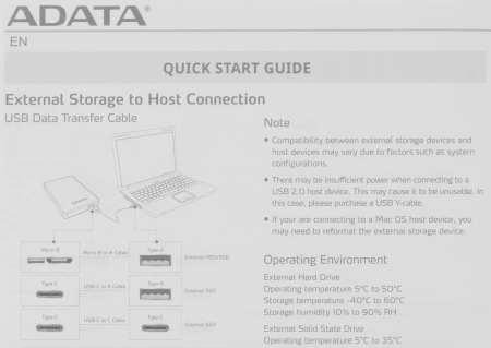 Накопитель SSD A-Data USB-C 256Gb ASE760-256GU32G2-CTI SE760 1.8" серый