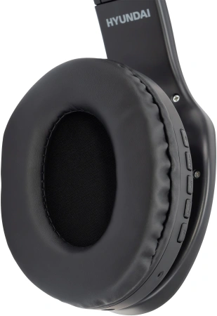 Гарнитура накладные Hyundai H-HP104 черный беспроводные bluetooth оголовье (HHP104B)