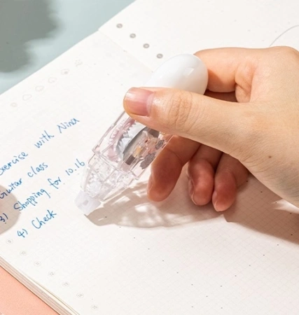 Лента коррект. для ленты корректирующей Deli EWH369 6мх5мм ассорти корпус белый блистер