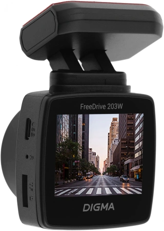 Видеорегистратор Digma FreeDrive 203W черный 2Mpix 1080x1920 1080p 120гр. MSTAR 8336