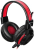 Наушники с микрофоном Оклик HS-G300 ARMAGEDDON черный/красный 2.3м мониторные оголовье (337457)