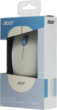 Мышь Acer OMR205 белый/голубой оптическая 1200dpi беспров. USB для ноутбука 3but (ZL.MCEEE.02H)