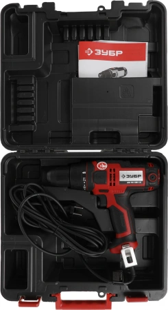 Дрель-шуруповерт Зубр ДШ-М3-500-2 К 500Вт патрон:быстрозажимной (кейс в комплекте)