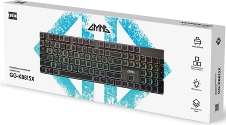 Клавиатура GMNG GG-KB815X механическая черный/белый USB Multimedia for gamer LED (1913914)