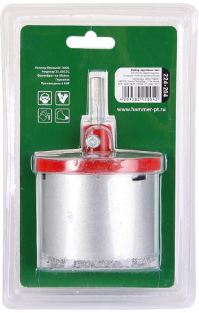 Набор коронок Hammer 224-204 DR CR (62231) по каф/кирп (4пред.) для дрелей