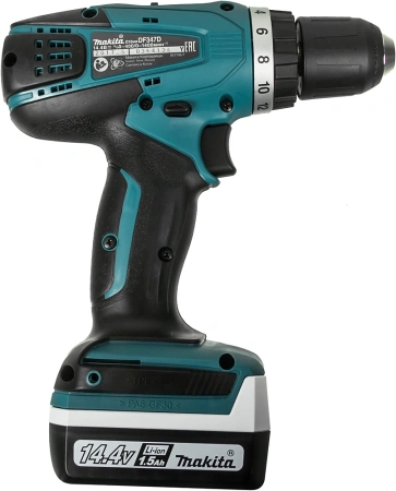 Дрель-шуруповерт Makita DF347DWE аккум. патрон:быстрозажимной (кейс в комплекте)