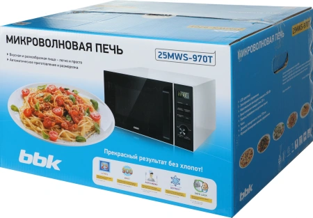 Микроволновая Печь BBK 25MWS-970T/WB 25л. 900Вт белый
