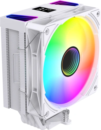 Устройство охлаждения(кулер) Bloody BD-AC220-ARGB1 ARGB Soc-AM5/AM4/1200/1700/1851 белый 4-pin 14-26dB Al+Cu LCD 220W 596gr Ret (BD-AC220-ARGB1-WH)