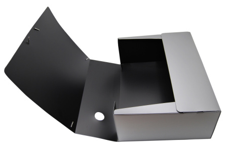 Папка архивная на резинке Silwerhof Perlen 311915-77 полипропилен 1мм корешок 100мм A4 серебристый металлик