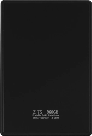 Накопитель SSD Netac USB-C 960Gb NT01Z7S-960G-32BK Z7S 2.5" черный