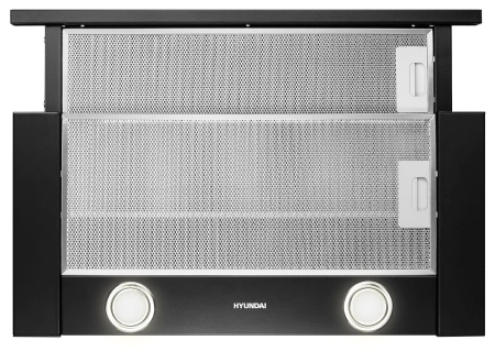 Вытяжка встраиваемая Hyundai HBH 6232 BK черный управление: кулисные переключатели (1 мотор)