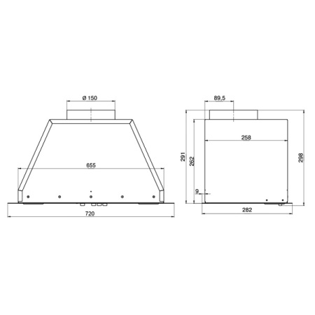 Вытяжка встраиваемая Elikor Flat 72П-650-К3Д белый управление: кнопочное (1 мотор)