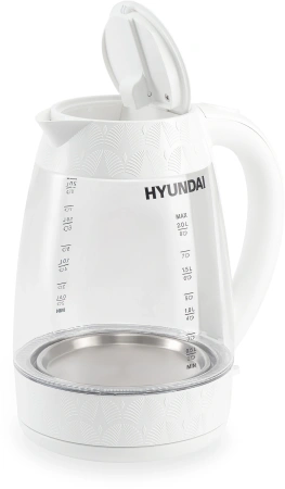Чайник электрический Hyundai HYK-G4506 2л. 2200Вт белый (корпус: стекло)