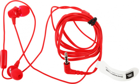 Гарнитура вкладыши JBL C50HI 1.2м красный проводные (JBLC50HIRED)