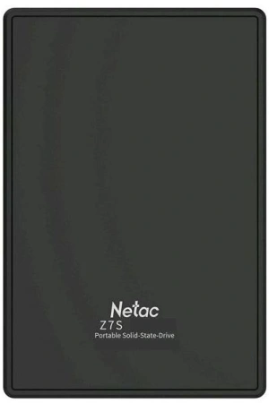 Накопитель SSD Netac USB-C 2000Gb NT01Z7S-002T-32BK Z7S 2.5" черный