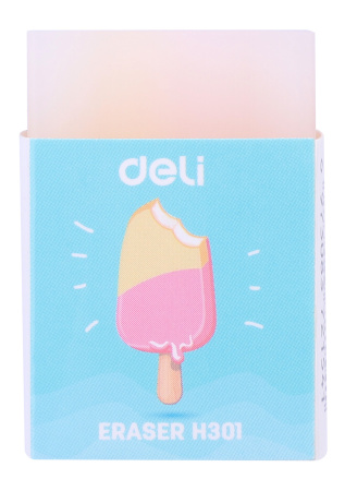 Ластик Deli EH301 прямоугольный 38х25х17мм ассорти индивидуальная картонная упаковка