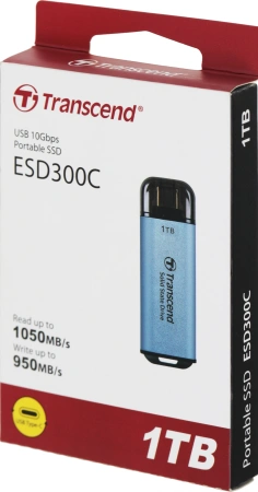 Накопитель SSD Transcend USB-C 1TB TS1TESD300C ESD300 голубой