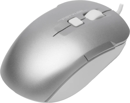 Мышь A4Tech Fstyler FM26S серебристый/белый оптическая (1600dpi) silent USB для ноутбука (4but)
