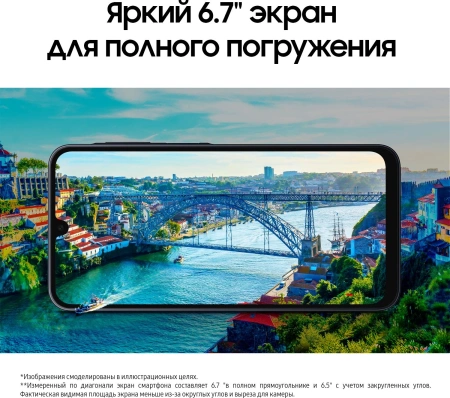 Смартфон Samsung SM-A165F Galaxy A16 128Gb 4Gb черный моноблок 3G 4G 2Sim 6.7" 1080x2340 Android 14 50Mpix 802.11 a/b/g/n/ac NFC GPS GSM900/1800 GSM1900 TouchSc microSD max1024Gb