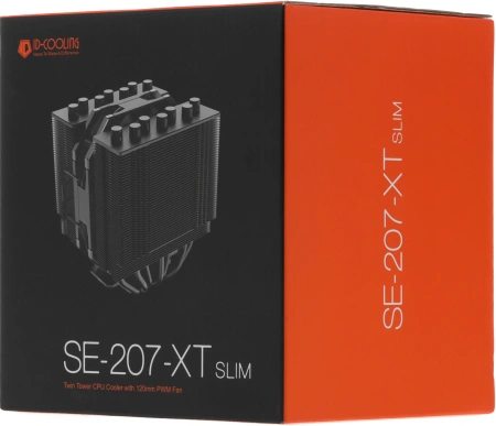 Устройство охлаждения(кулер) ID-Cooling SE-207-XT SLIM Soc-AM5/AM4/1151/1200/2066/1700 черный 4-pin 15-35dB Al+Cu 220W 760gr Ret