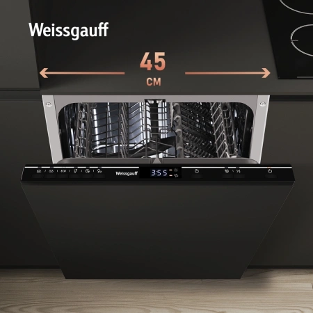 Посудомоечная машина встраив. Weissgauff BDW 4526 D узкая