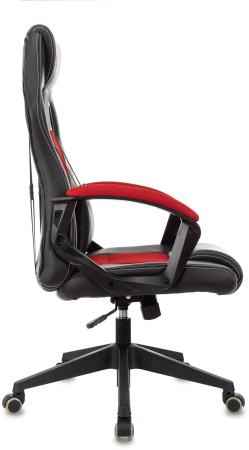 Кресло игровое Zombie Arena черный/красный эко.кожа/ткань крестов. пластик