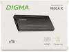 Накопитель SSD Digma USB3.2 Gen2x2 4TB DGSM8004T2MGG MEGA X 1.8" темно-серый