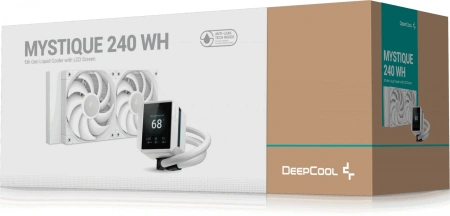 Система водяного охлаждения Deepcool Mystique 240 Soc-AM5/AM4/1200/1700/1851 белый 4-pin 36.49dB Al 1543gr Ret (R-LX240-WHDSNMP-G-1)